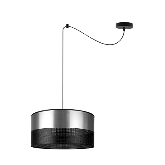 lampy wiszące Czarno-srebrna lampa wisząca pająk WAIKIKI W1 GLAM z regulacją