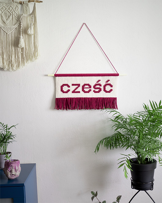 makramy Makrama z wyrazem! - CZEŚĆ!