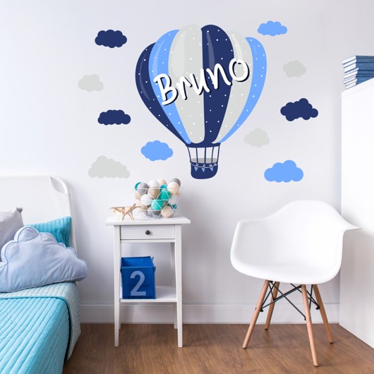 BALON Z IMIENIEM TWOJEGO DZIECKA Naklejka  Dekoracjan