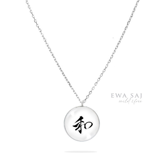 wisiory Nagomi - spokój i piękno - naszyjnik stalowy 20 mm