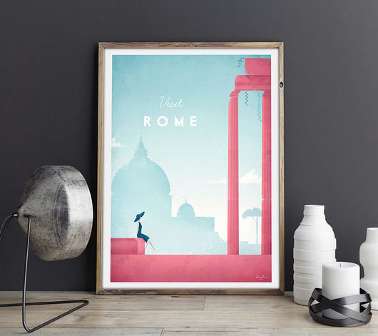Rzym - vintage plakat A2 minimalmill