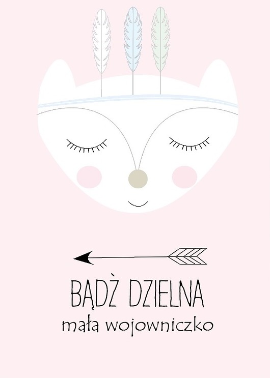PLAKAT LISICZKA WOJOWNICZKA A4 My Prints