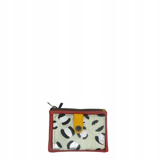 portfele damskie Portfel portfelik mały skórzany miejsce na bilon karty eko OLIVKA