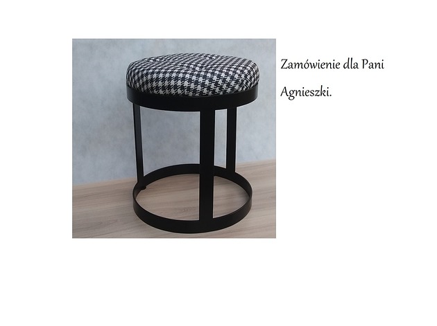 pufy do siedzenia Puf metalowy tapicerowany