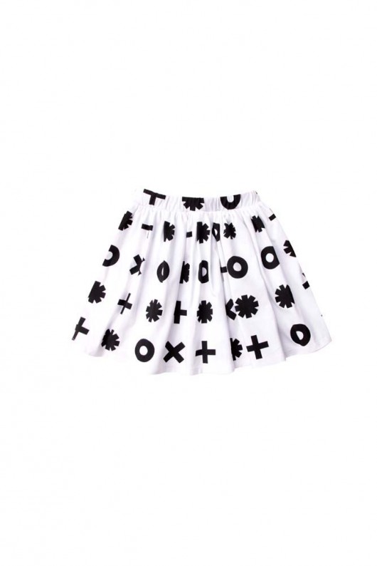ox SKIRT - white ox  Kółko Krzyżyk