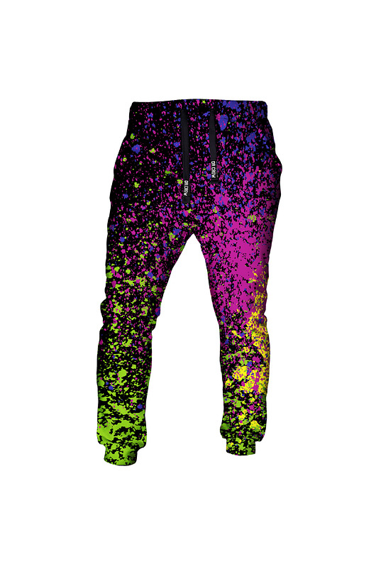 spodnie męskie DR.CROW Spodnie Fullprint Splatter Black