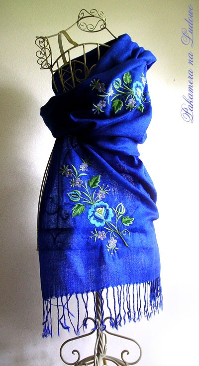 SZAL-zawijka Cobalt Blue na ludowo