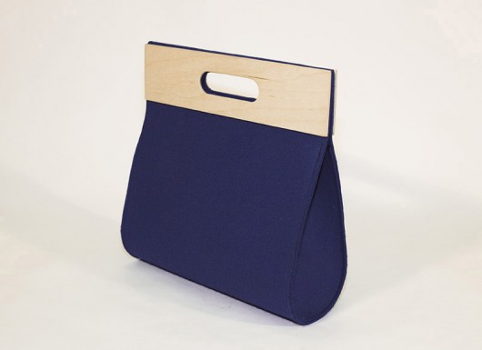 Big felt bag navy blue moo studio