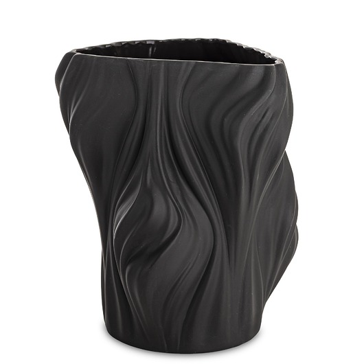 wazony Wazon porcelanowy 20,5x16,5x16,5 cm IRREGULAR czarny