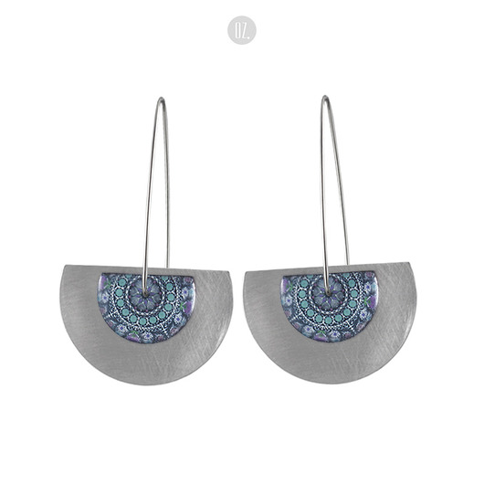 Kolczyki Circles Light Ocean Mandala Cut XL Olga Zielińska