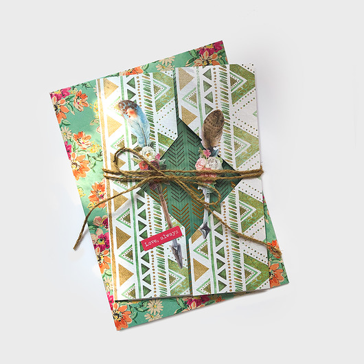 Kartka na ślub "Boho green" Joanna Klupś