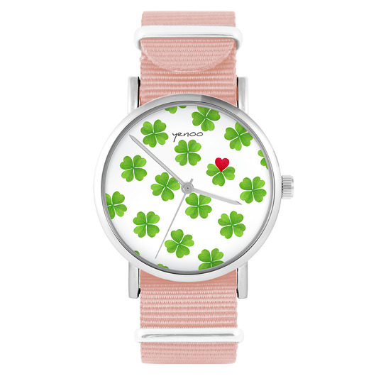 zegarki damskie Zegarek - Lucky heart - brzoskwiniowy róż