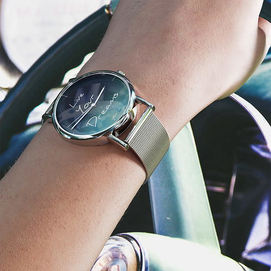 zegarki unisex Zegarek - Live Your Dreams - bransoleta mesh