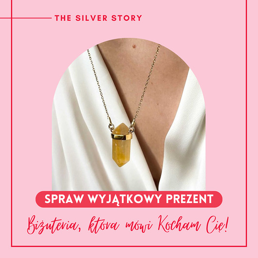 złote naszyjniki Naszyjnik cytryn w oprawie srebro 925 pozłacane