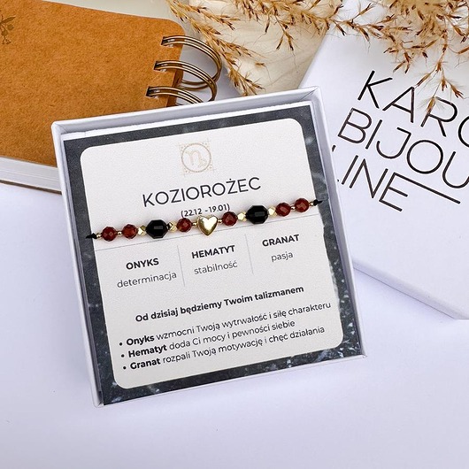 bransoletki z kamieni naturalnych Bransoletka dla zodiakalnego KOZIOROŻCA
