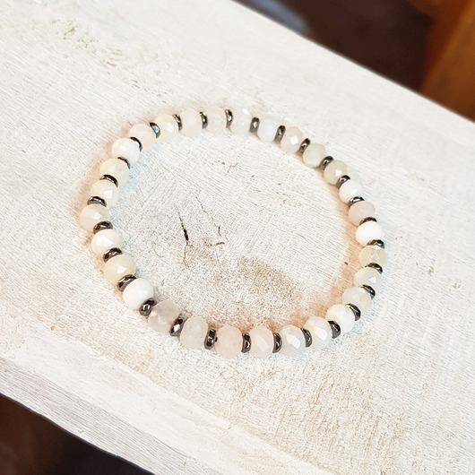 bransoletki z kamieni naturalnych Bransoletka kwarc morganitowy  b22