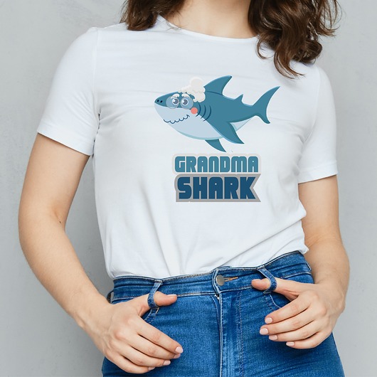 t-shirt damskie Koszulka damska  Grandma shark