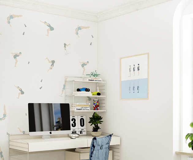 Plakat Pływacy(Blue Swimmers) Humpty Dumpty Room Decoration