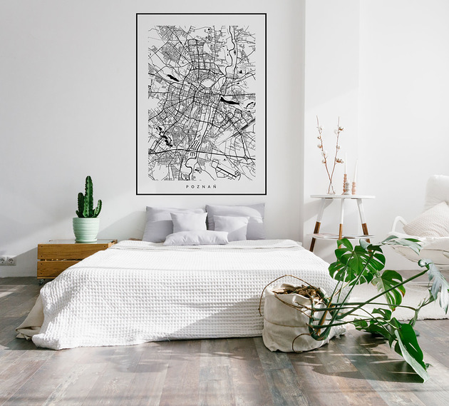 Poznań - mapa miasta na prezent PLAKATY GEOMETRYCZNE