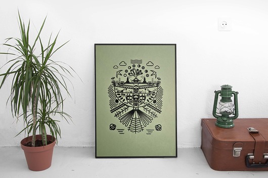 Warszawski Totem, SERIGRAFIA, 50X70 CM Warsaw Birds
