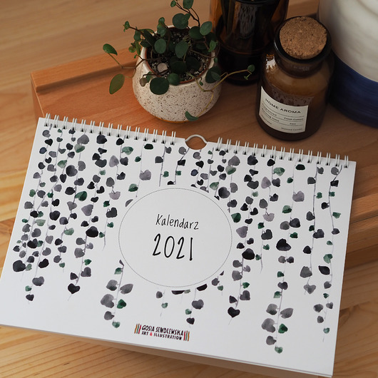 kalendarze i plannery Kalendarz ścienny 2021 - BOTANICZNY A4