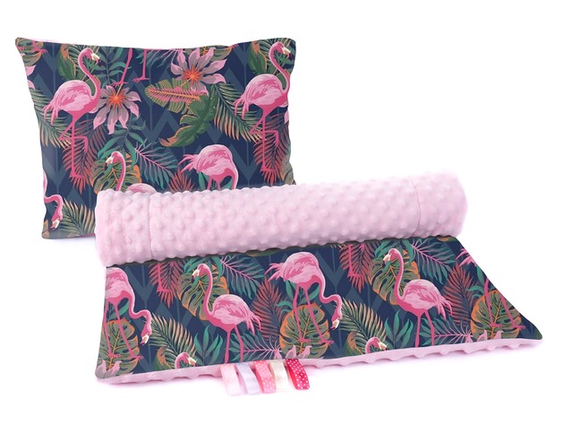 kocyki, kołderki, pościel dla dzieci Komplet Kocyk Minky 75x100cm z poduszką  n052