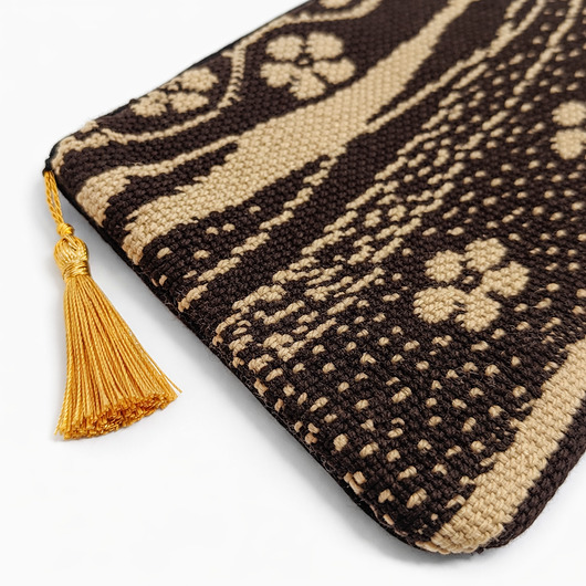 kosmetyczki Mniejsza kosmetyczka z żakardowej tkaniny