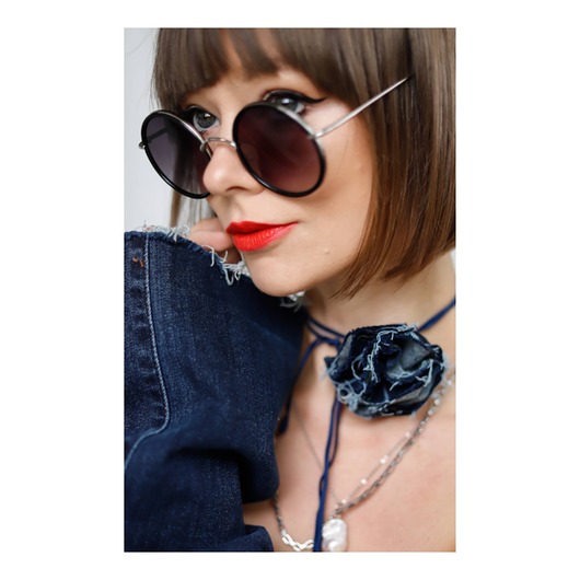 chokery Jeansowy choker