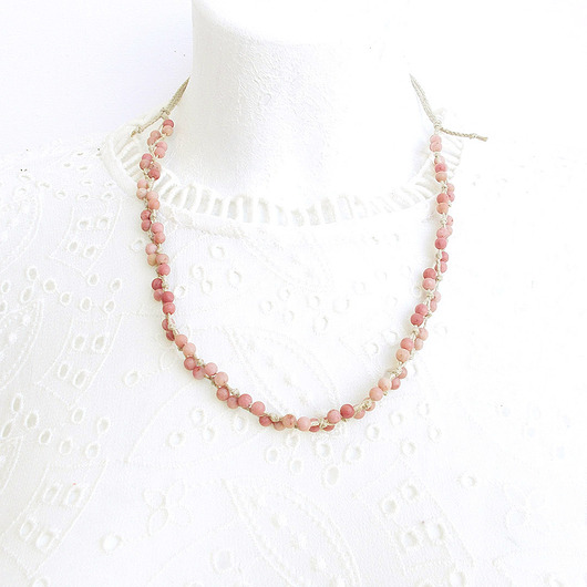 naszyjniki - inne Rodonit nośnik spokoju 4 mm