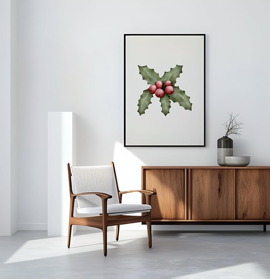 plakaty Plakat Swiąteczny na ścianę A3 Minimalistyczny Plakat bożonarodzeniowy