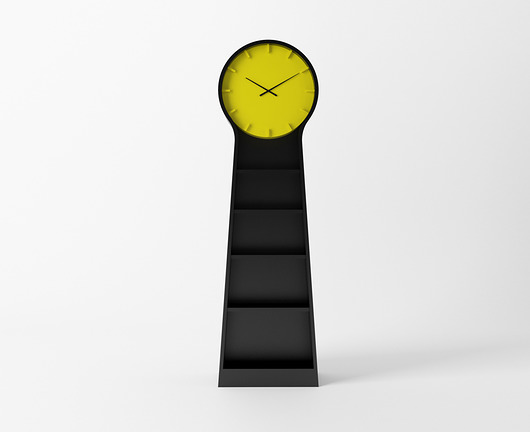 Key CLOCK  zegar podłogowy, stojący z półkami Furia Design
