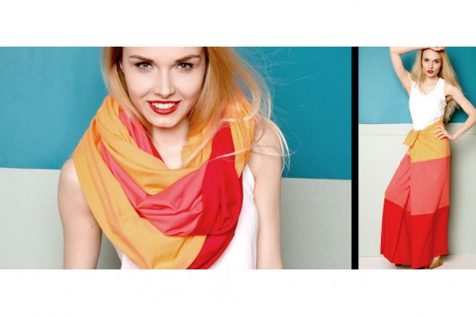 Tuba Spódnica Sukienka ORANGE CADOaccessories