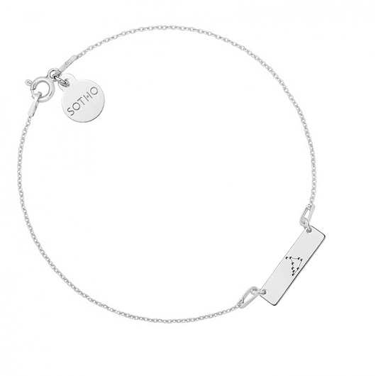 srebrne naszyjniki Srebrna bransoletka z konstelacją Koziorożca