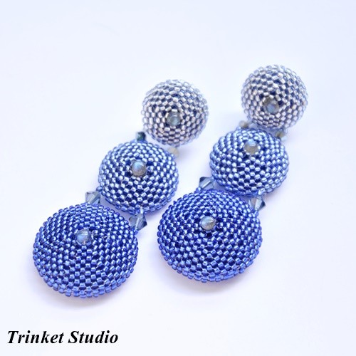Umbriel -średnie kolczyki z labradorytami Trinket Studio