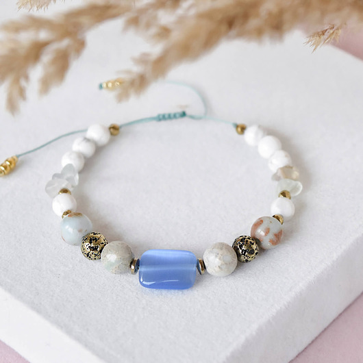 bransoletki z kamieni naturalnych Bransoletka z kamieni naturalnych - Frosted Lake