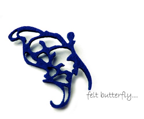 felt butterfly... felt label