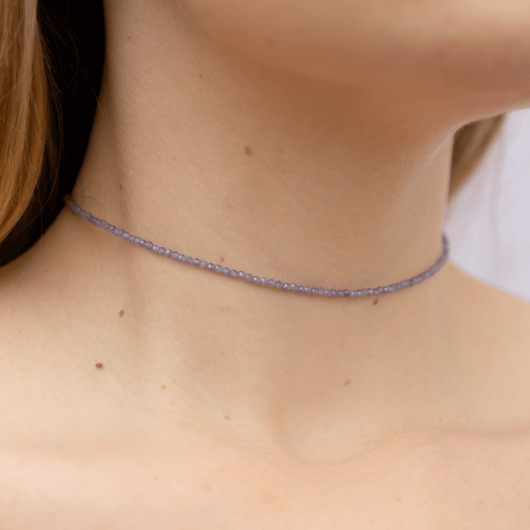 chokery Choker na szyję z tanzanitów