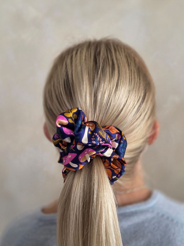 gumki do włosów Gumka jedwabna, scrunchie, wild magic forest MAXI