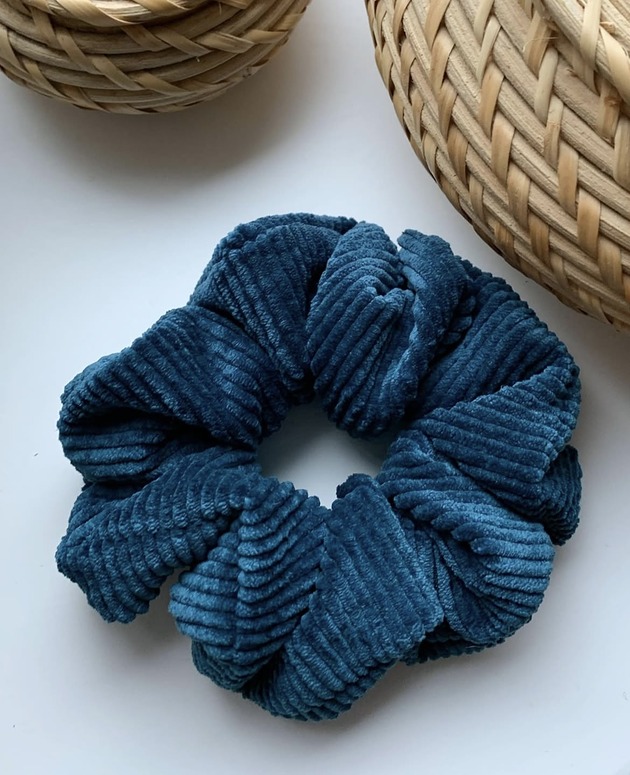 gumki do włosów Sztruksowa scrunchie Ocean Breeze