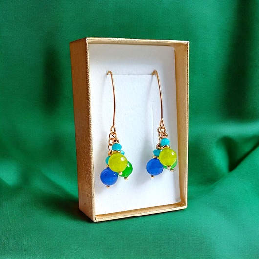 kolczyki z kamieniami Kolczyki : summer BREEZE collection ::  53mm