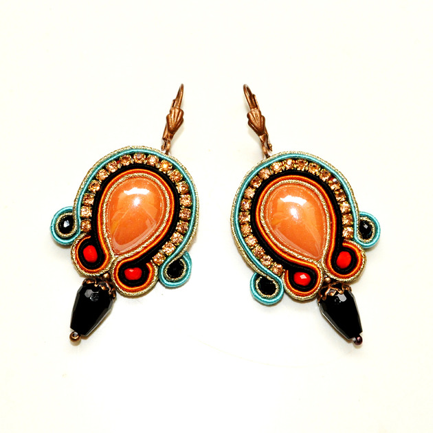 kolczyki soutache Sutaszowe kolczyk MEXICO
