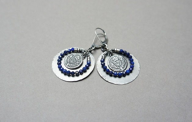 kolczyki wire wrapping Herbowe vol.7  kolczyki