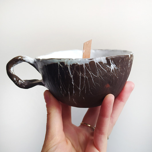 KUBEK-ŚWIECA SOJOWA 150ml kokosek White Cup