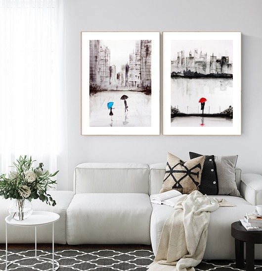 Zestaw 2 obrazów  50 x 70 cm zam 210224d MiniMalArt