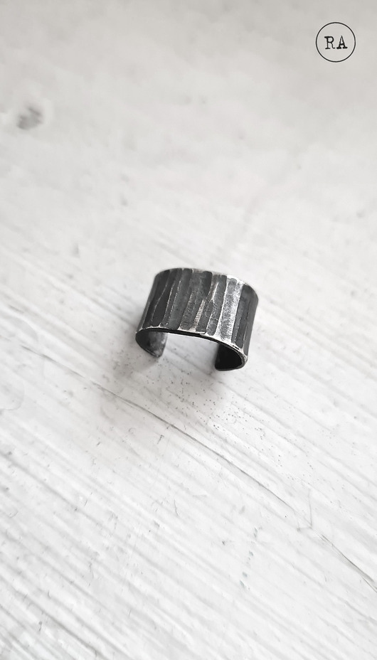 nausznice Nausznica na środek ucha srebro FOREST oksydowana