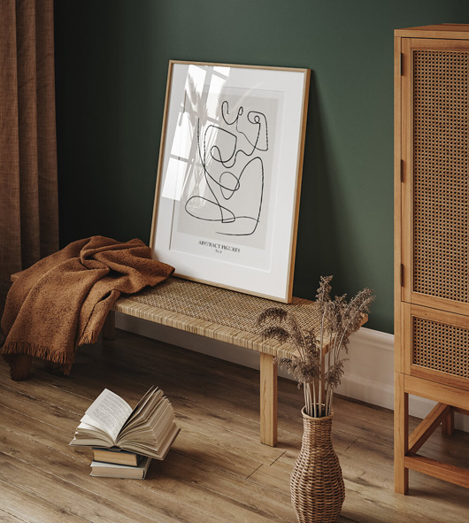 plakaty Plakat jedna linia "Siedząca postać" 61x91 (610mm x 910mm)