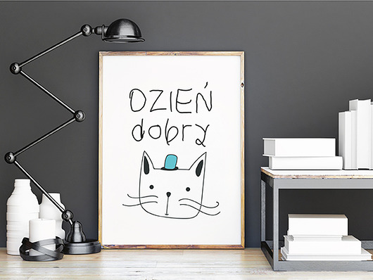 plakaty Plakat. Koteczki, dzień dobry