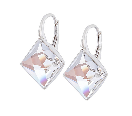 Kryształ swarovski na srebrnych biglach Laoni