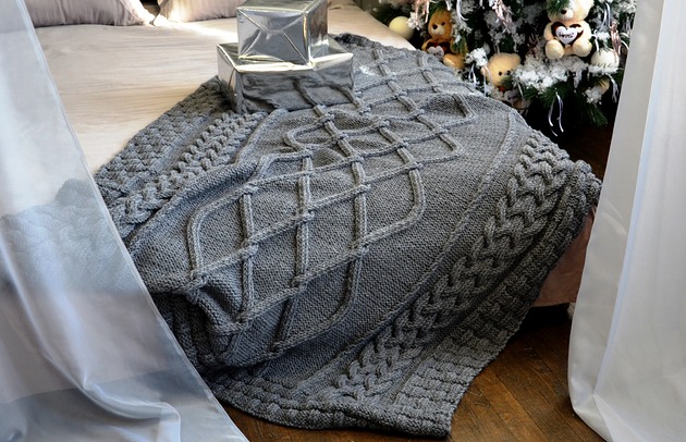 koce i narzuty Szykowny ręcznie robiony pled koc 150x220cm