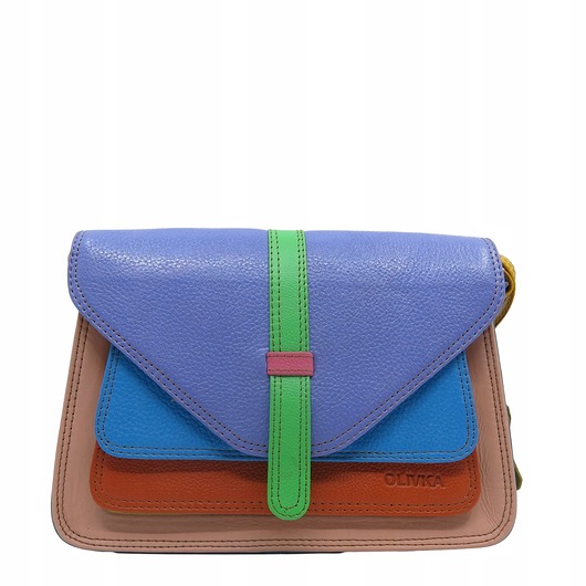 torby na ramię Torebka damska klasyczna elegancka skórzana na ramię pasek OLIVKA